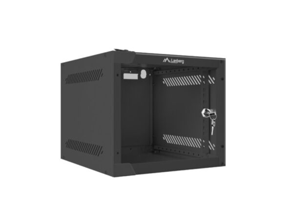 ARMARIO LANBERG MURAL RACK 10" 4U/280X310 FLAT PACK NEGRO PUERTA CRISTAL