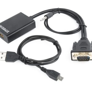 CABLE ADAPTADOR GEMBIRD VGA MACHO A HDMI HEMBRA 0,15M CON AUDIO 3,5MM