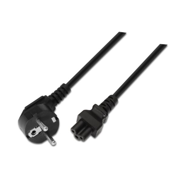 CABLE AISENS ALIMENTACIÓN TRÉBOL CEE7 ACODADO M-C5 H 1.5M