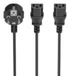 CABLE ALIMENTACION CPU AISENS CEE7/M-2XC13/H NEGRO 3mts