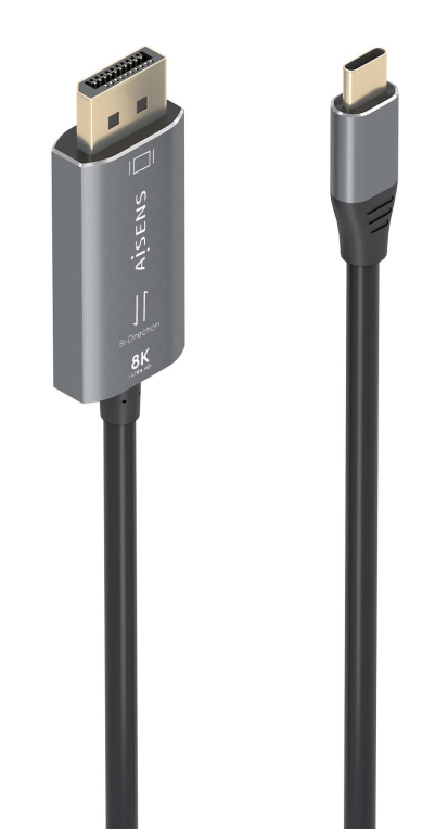 CABLE CONVERSOR AISENS BIDIRECCION USB-C A DISPLAYPORT 8K@60HZ 1.8M