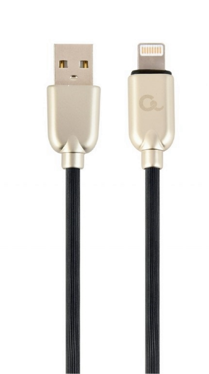CABLE DE DATOS Y CARGA GEMBIRD 8 PINES DE CAUCHO PREMIUM, 2M, NEGRO