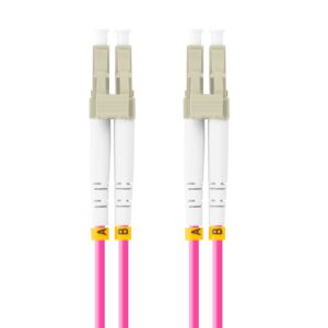 CABLE DE FIBRAOPTICA LANBERG 2M MULTI LC/UPC-LC/UPC DUPLEX OM4 50/125 LSZH VIOL