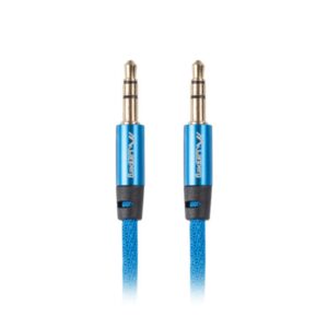 CABLE ESTEREO LANBERG JACK 3.5MM MACHO/JACK 3.5MM MACHO 1M AZUL