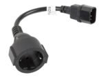 CABLE LANBERG ADAPTADOR IEC 320 C14/SCHUKO CEE7 HEMBRA 20CM