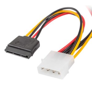 CABLE LANBERG ALIMENTACION MOLEX MACHO A 2X SATA HEMBRA 15 CM