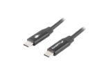 CABLE LANBERG USB C MACHO/MACHO 1M QUICK CHARGE 4.0 NEGRO