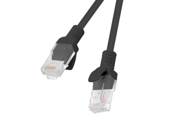 CABLE RED LANBERG LATIGUILLO CAT.6 UTP 0.25M NEGRO FLUKE PASSED