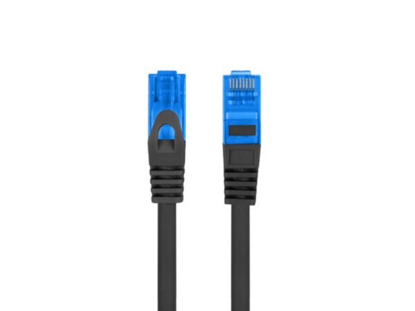 CABLE RED LANBERG LATIGUILLO CAT.6A S/FTP LSZH CCA 1.5M NEGRO FLUKE PASSED