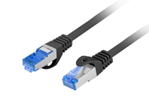 CABLE RED LANBERG LATIGUILLO CAT.6A S/FTP LSZH CCA 2M NEGRO FLUKE PASSED