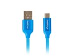 CABLE USB LANBERG 2.0 MACHO/MICRO USB MACHO QUICK CHARGE 3.0 1.8M AZUL