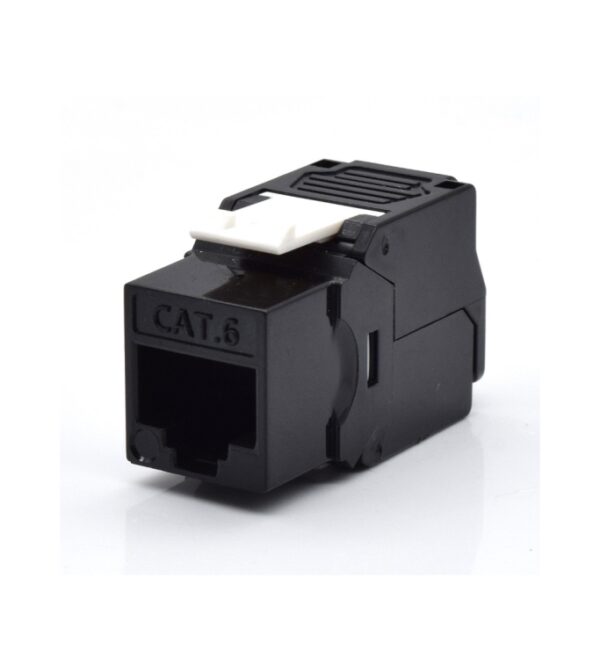 CAT 6, MÓDULO KEYSTONE, SIN BLINDAJE, TOOLFREE, COLOR NEGRO