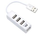 HUB EWENT USB 2.0 HIGH SPEED USB-A 4 PUERTOS BLANCO