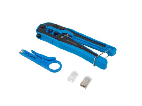 KIT LANBERG NETWORK CON CRIMPADORA Y STRIPPING, CONECTORES RJ45