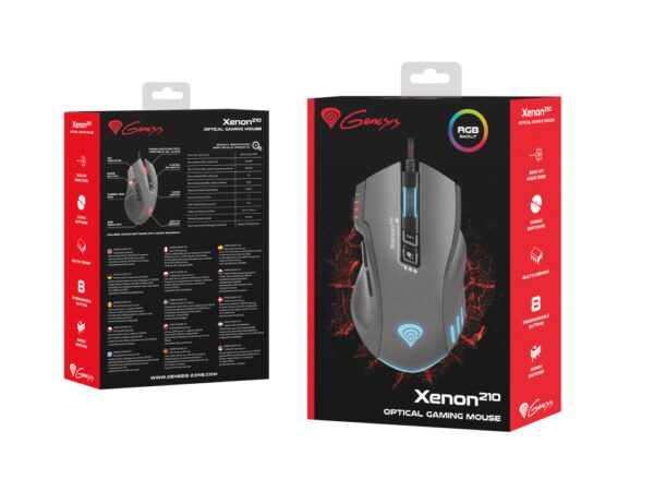 RATON GAMING GENESIS XENON 210 3200DPI RGB NEGRO