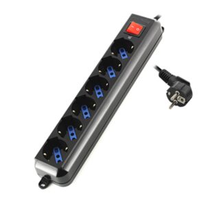 REGLETA EWENT 6 SALIDAS AC 1,5M NEGRO