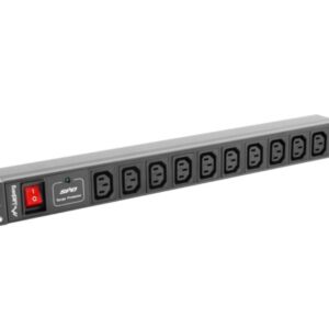 REGLETA LANBERG 1U 10A RACK 19 10X SOCKET NEGRO 2M