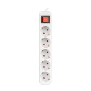 REGLETA LANBERG 5 TOMAS SCHUKO CON PROTECION BLANCA 3M