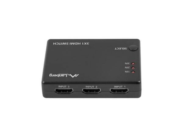 SWITCH VIDEO LANBERG 3 X HDMI + MICRO USB NEGRO CONTROL REMOTO