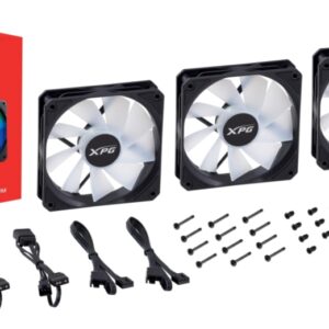 VENTILADOR CAJA XPG VENTOR 120MM NEGRO RGB X3
