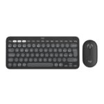 COMBO TECLADO RATON LOGITECH QWERTY INALAMBRICO GRAFITO