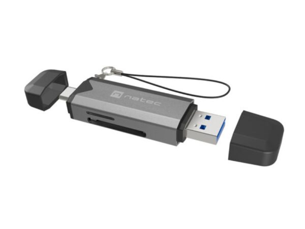 LECTOR DE TARJETAS NATEC SCARAB 3 USB 3.1 GEN 1 USB-A + USB-C SD/MICRO SD