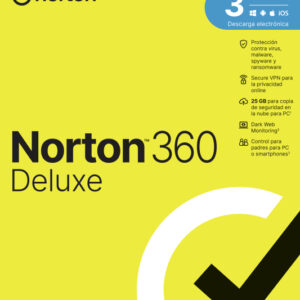NORTON 360 DELUXE 25GB ES 1 USER 3 DEVICE 12MO GENERIC1 RSP MM GUM