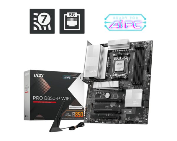 PLACA BASE MSI PRO B850-P WIFI PCI-E x16 Gen5, M.2 Gen5