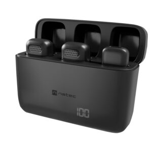 MICROFONO PARA SMARTPHONE NATEC HOPPER LAVALIER WIRELESS LIGHTNING 2 MICROFONOS