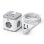 REGLETA CUBO EWENT BLOQUE 3 TOMAS SHUCKO & 2 USB-A & 2USB-C