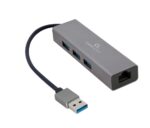 ADAPTADOR DE RED GEMBIRD USB AM GIGABIT CON HUB DE 3 PUERTOS USB 3.0