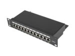 PATCH PANEL LANBERG 12 PUERTOS 1U 10" CAT.6 BLINDADO NEGRO