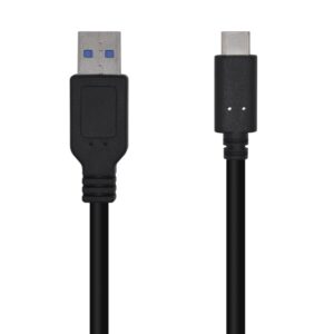 CABLE AISENS USB 3.1 GEN2 10GBPS 3A TIPO USB-C M-A M NEGRO 0,5mts