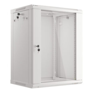ARMARIO LANBERG MURAL RACK 19" 15U 600X450 FLAT PACK V2 PUERTA CRISTAL GRIS