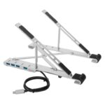 BASE PORTATIL TARGUS CON HUB INTEGRADO USB-A X4 PLATA
