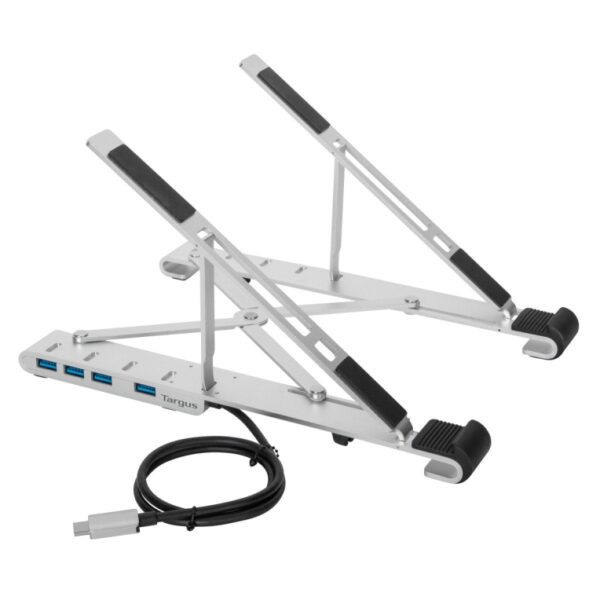 BASE PORTATIL TARGUS CON HUB INTEGRADO USB-A X4 PLATA