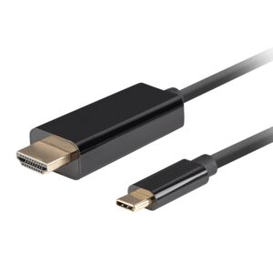 CABLE USB-C A HDMI LANBERG MACHO/MACHO 4K 60HZ 1M NEGRO