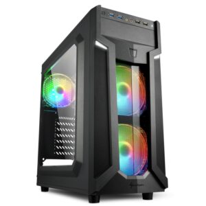 CAJA ATX SHARKOON VG6-W RGB 2XUSB3.0 RGB SIN FUENTE NEGRO