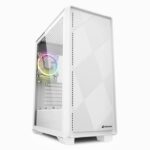 CAJA MIDI ATX SHARKOON VS8 RGB 1USB-A 1XVENT 120MM S/F FUENTE BLANCO