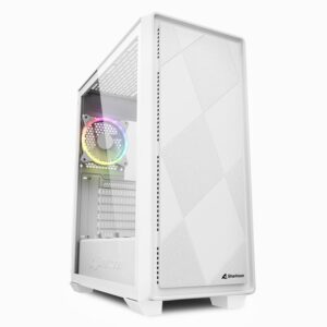 CAJA MIDI ATX SHARKOON VS8 RGB 1USB-A 1XVENT 120MM S/F FUENTE BLANCO