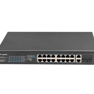 SWITCH LANBERG 18 PTOS 100MB 16xPOE+/2x GBIT ETHER 250W RACK 19"