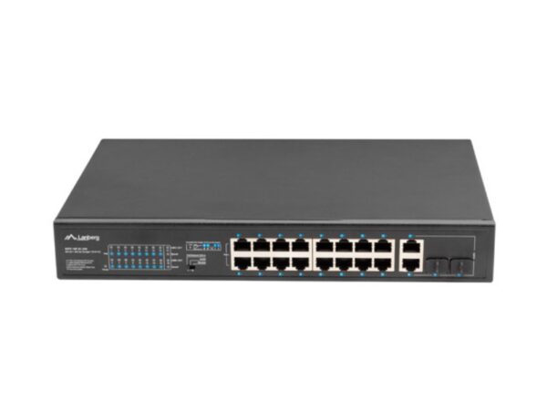 SWITCH LANBERG 18 PTOS 100MB 16xPOE+/2x GBIT ETHER 250W RACK 19"