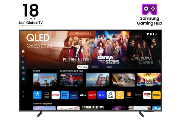 TV SAMSUNG TQ43Q60DAU 43" QLED SMART TV WIFI NEGRO LAN HDMI X3