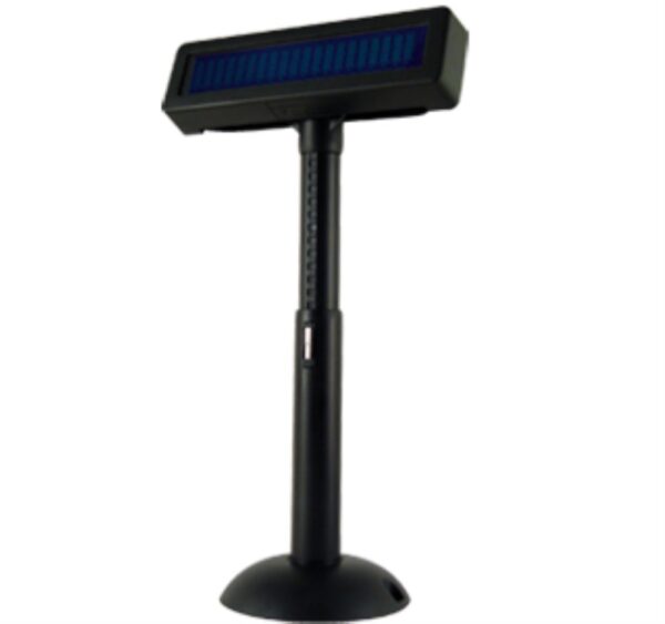 VISOR POSIFLEX VFD FLUORESCENTE 2X20 USB NEGRO PD-2800IIUN