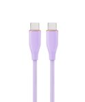 CABLE DE CARGA Y DATOS GEMBIRD (PD) TIPO-C SILICONA ALTA CALIDAD 1,5M MORADO