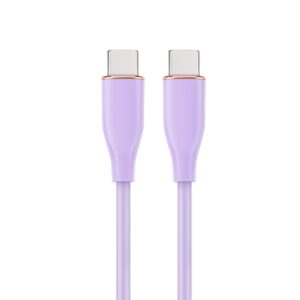 CABLE DE CARGA Y DATOS GEMBIRD (PD) TIPO-C SILICONA ALTA CALIDAD 1,5M MORADO
