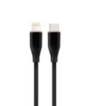 CABLE DE CARGA Y DATOS GEMBIRD USB TIPO-C A 8 PINES DE SILICONA PREMIUM 1,5M BK