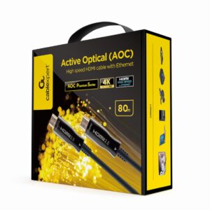 CABLE HDMI GEMBIRD DE ALTA VELOCIDAD CON OPTICA ACTIVA AOC CON ETHERNET 80 M