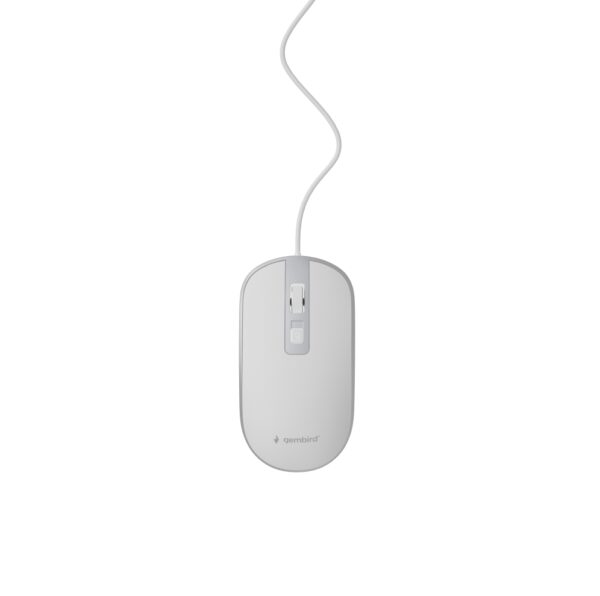RATON GEMBIRD MUS-4B-06-WS OPTICAL 1200 DPI WHITE SILVER USB