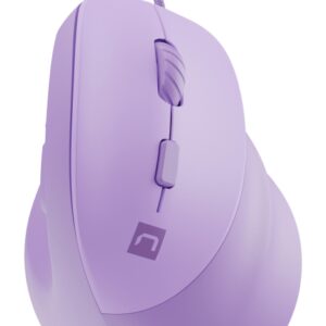 RATON NATEC CRAKE 2 PRO VERTICAL DIESTRO 12.800 DPI OPTICO LAVANDA USB